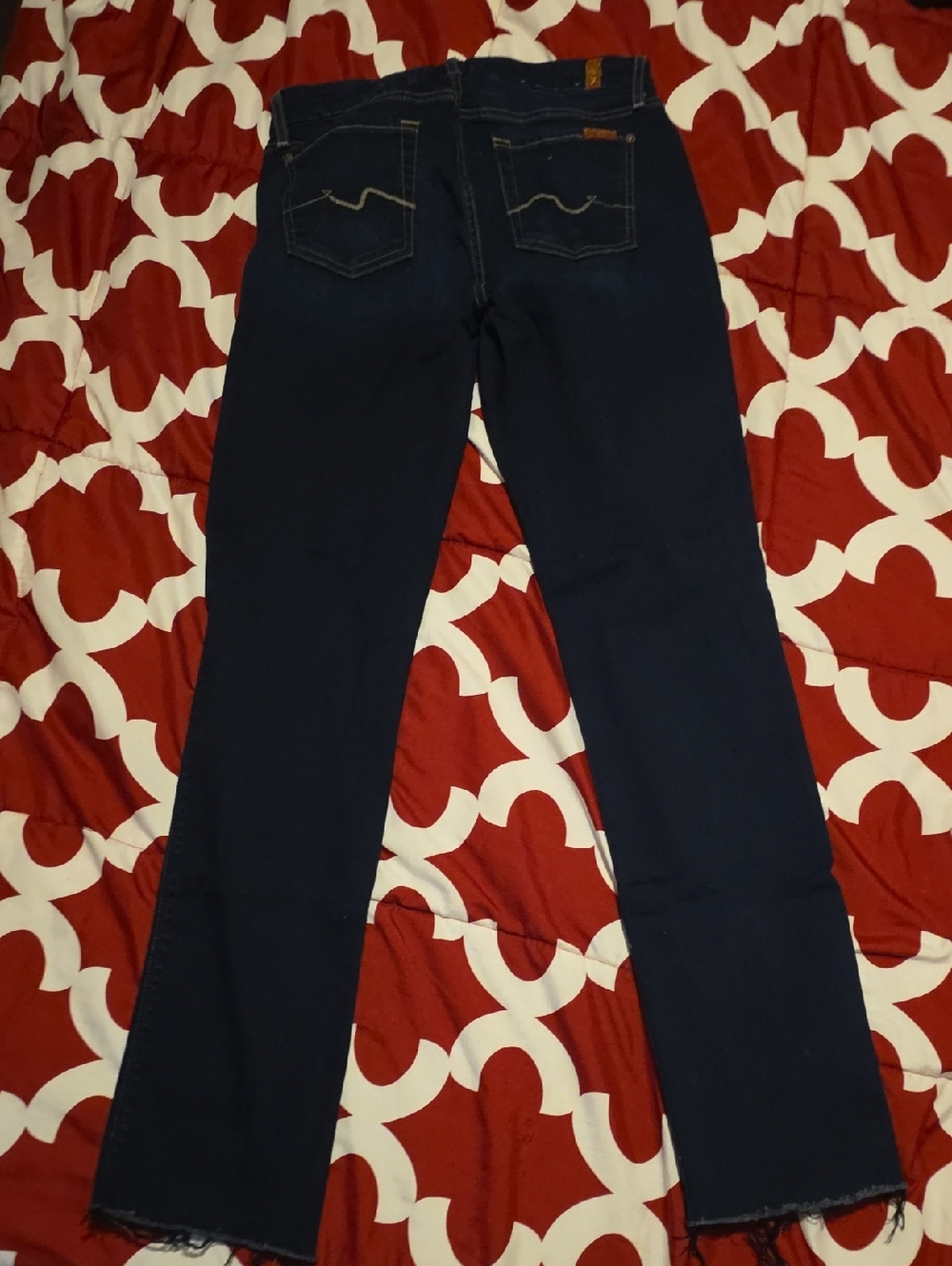 7 For All Mankind Dark Blue Flare Jeans